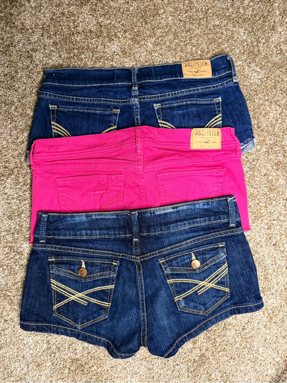 Y2K Hollister Micro Mini Shorts Bundle (3 Pairs) Size 3 | Low Rise Cheeky Denim - Picture 8 of 8
